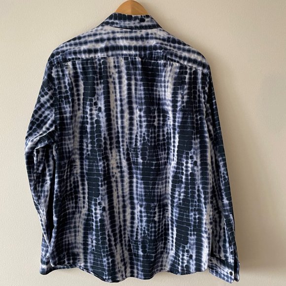 Michael Kors Shirt - Blue/White Patterned - X-Large - Tailored Fit - Picture 2 of 5